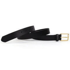 Hip-hop punk rhinestone belt with gold square buckle