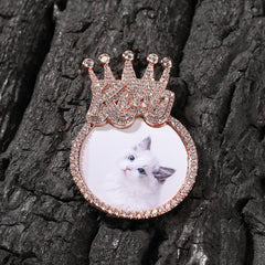 Jewelry INS Wind Crown Pendant Hip Hop Necklace with Diamonds St. Valentine's Royalty Spectrum