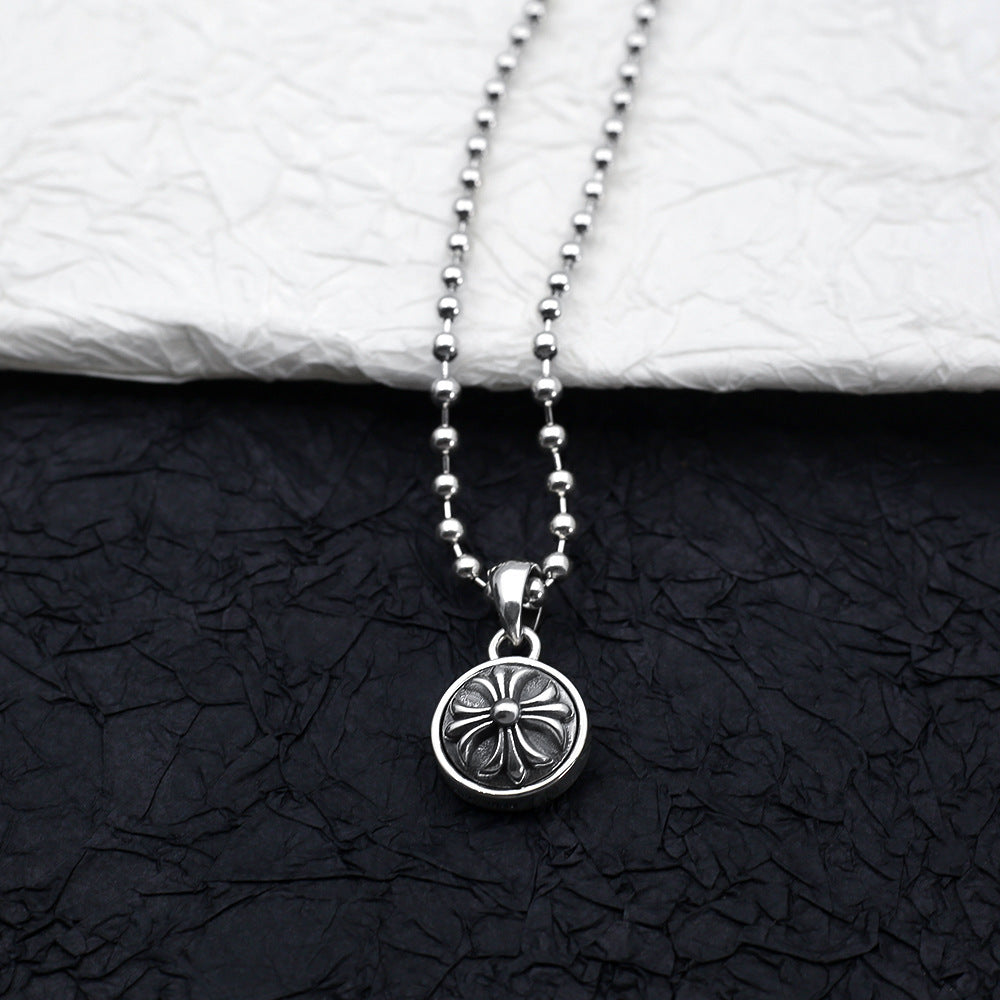 CHH Chrome heart Cross Necklace Vintage Cross Pendant for Men and Women