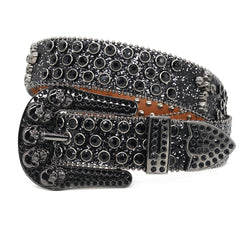 Hip-hop punk rhinestone belt y2k skull accessories