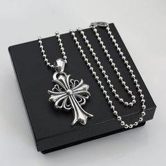 CHH Chrome heart Cross Necklace Classic Cross Flower Design Men's and Women's Necklaces