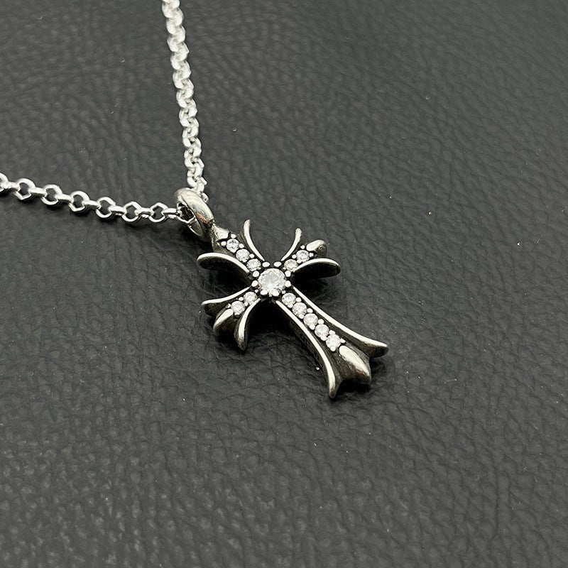 CHH Chrome heart Cross Necklace Cross Diamond Pendant Men's and Women's