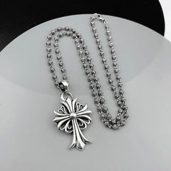 CHH Chrome heart Cross Necklace Classic Cross Flower Men's and Women's Design Pendant