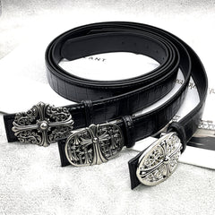 CHH Chrome Hearts Belt CH Crocodile Cross