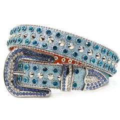 Hip-hop punk rhinestone belt punk style