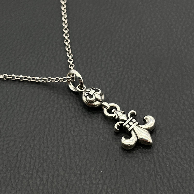 CHH Chrome heart Cross Necklace Retro Pendant for Men and Women