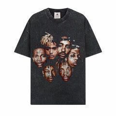 BIG FACE T shirts Pure Cotton High-Street Fashion