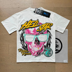 Hellstar  T Shirts Retro style high street trend High-quality pure cotton high-street clothing