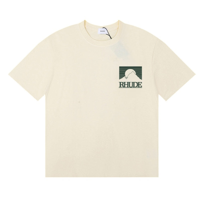Rhude T Shirts Green printed pattern letters