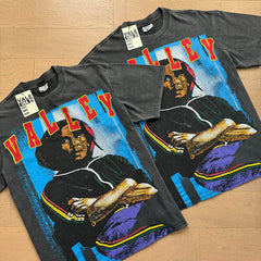 Valeforever Vale T Shirts Washed black with a distressed finish and hot-fix rhinestones.