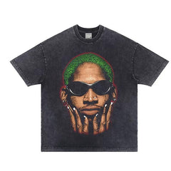 BIG FACE T shirts Pure Cotton High-Street Fashion