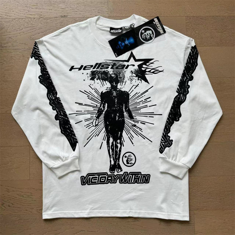 Hellstar Long Sleeve Shirts High-quality pure cotton high-street clothing