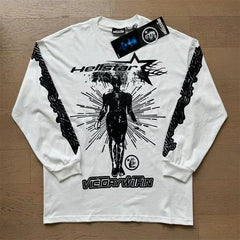 Hellstar Long Sleeve Shirts High-quality pure cotton high-street clothing