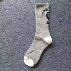 Bathing ape Socks Men's and Women's Sports Socks with Towel Bottom