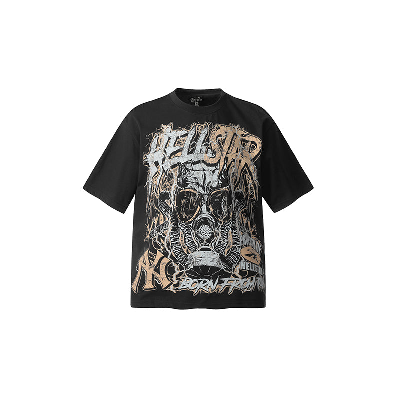 Hellstar  T-shirt Direct Printing Pattern High-quality pure cotton high-street clothing