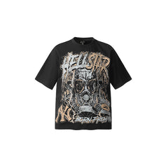 Hellstar  T-shirt Direct Printing Pattern High-quality pure cotton high-street clothing
