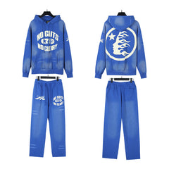 Hellstar Hoodie And Pants Two-Piece Set High-quality pure cotton high-street clothing
