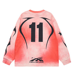 Hellstar Long Sleeve Shirts Hip-hop loose oversize High-quality pure cotton high-street clothing