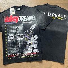 Valeforever Vale T Shirts Washed black with a distressed finish