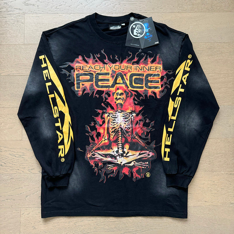 Hellstar Long Sleeve Shirts High-quality pure cotton high-street clothing