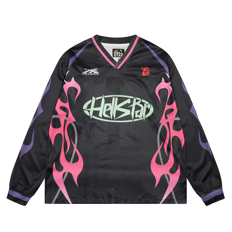 Hellstar Long Sleeve Shirts Hip-hop loose oversize High-quality pure cotton high-street clothing
