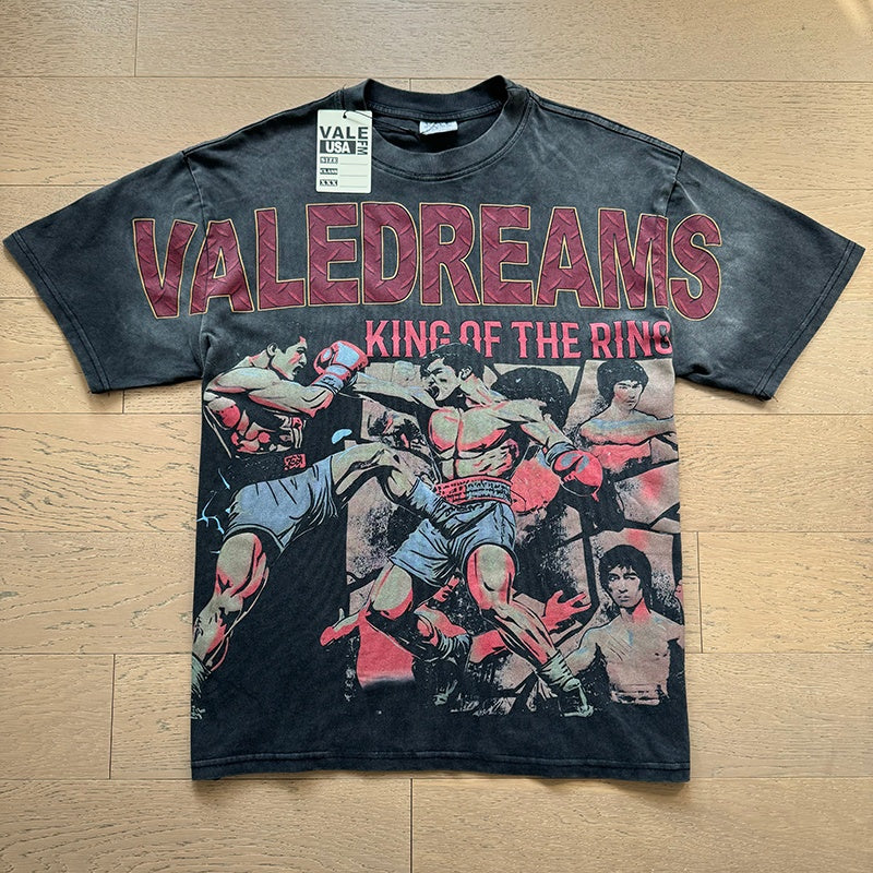 Valeforever Vale T Shirts Washed black with a distressed finish