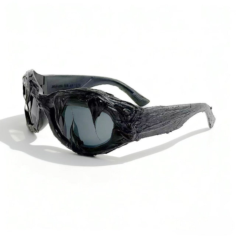 Trendy punk glasses y2k dark glue
