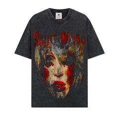 BIG FACE T shirts Pure Cotton High-Street Fashion