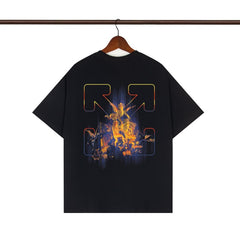OFF WHITE T SHIRTS High-quality pure cotton high-street style
