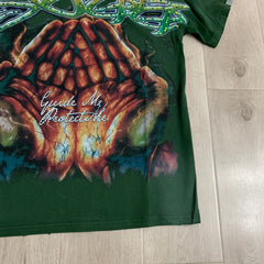 DUAA T shirts Monkey-wash, distressed finish, and hot-fix rhinestone embellishment.