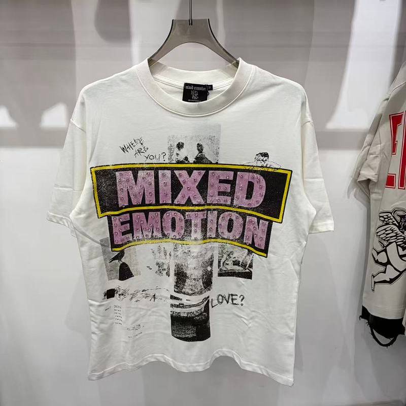 MIXED EMOTION T SHIRTS High-quality streetwear made from 260g pure cotton fabric.