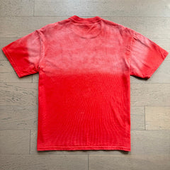 Valeforever Vale T Shirts Trendy washed-red loose-fit top with English lettering