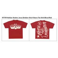 Hellstar T Shirt Print Loose High-quality pure cotton high-street clothing