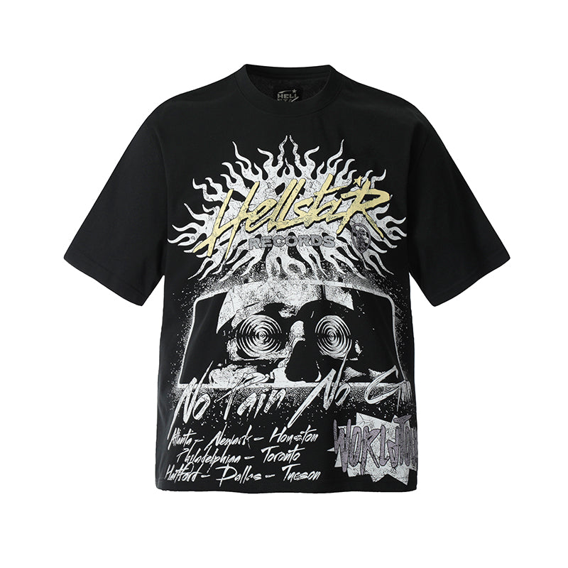 Hellstar T-shirt Direct Printing Pattern High-quality pure cotton high-street clothing