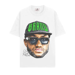 BIG FACE T shirts Pure Cotton High-Street Fashion