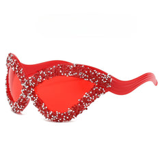 Trendy punk glasses cat eyes