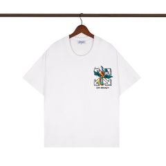 OFF WHITE T SHIRTS High-quality pure cotton high-street style