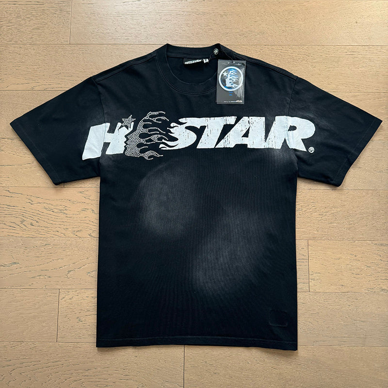 Hellstar T Shirts Rhinestones High-quality pure cotton high-street clothing