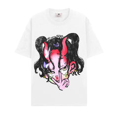BIG FACE T shirts Pure Cotton High-Street Fashion