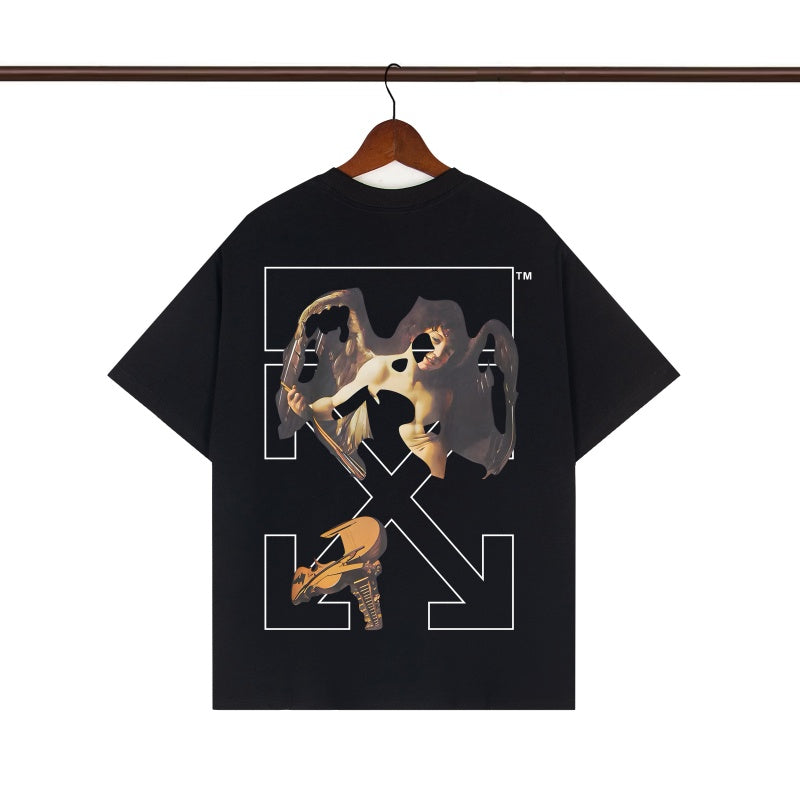 OFF WHITE T SHIRTS High-quality pure cotton high-street style