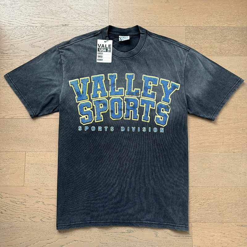 Valeforever Vale T Shirts Washed black with a distressed finish