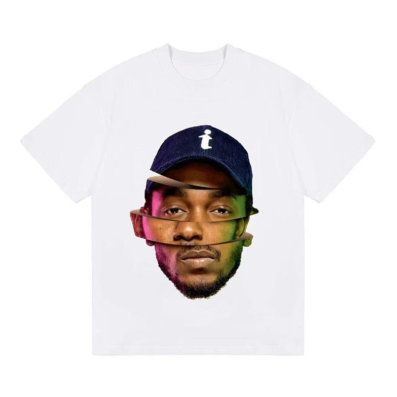 BIG FACE T shirts Pure Cotton High-Street Fashion