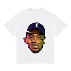 BIG FACE T shirts Pure Cotton High-Street Fashion