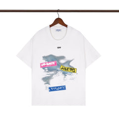OFF WHITE T SHIRTS High-quality pure cotton high-street style