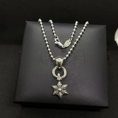 CHH Chrome heart Cross Necklace Ch Crowe Small Hexagram Pendant Old Necklace Cross Personality Sweater Chain Versatile Hip Hop Wholesale
