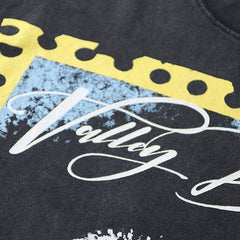 Valeforever Vale T Shirts Washed black with a distressed finish