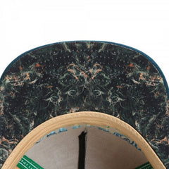 Trendy flat brimmed snapback hatscartoon bear kushstock cap for men and women