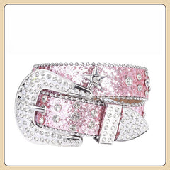 Hip-hop punk rhinestone belt kidsy2k five-pointed star decoration