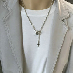 CHH Chrome heart Cross Necklace Cross Men's and Women's Collarbone Chains