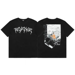 Revenge T Shirts High-quality streetwear with trendy Painted decoration